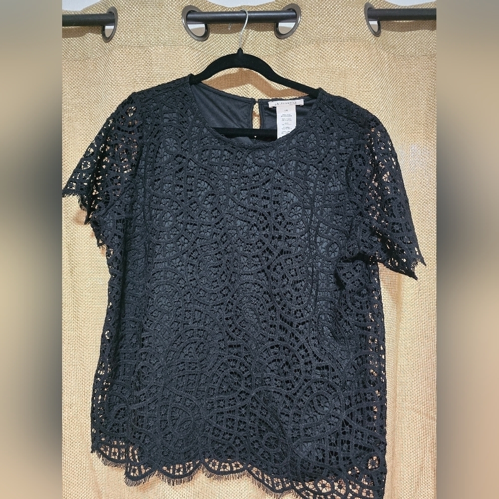 Philosophy Black Lace Blouse